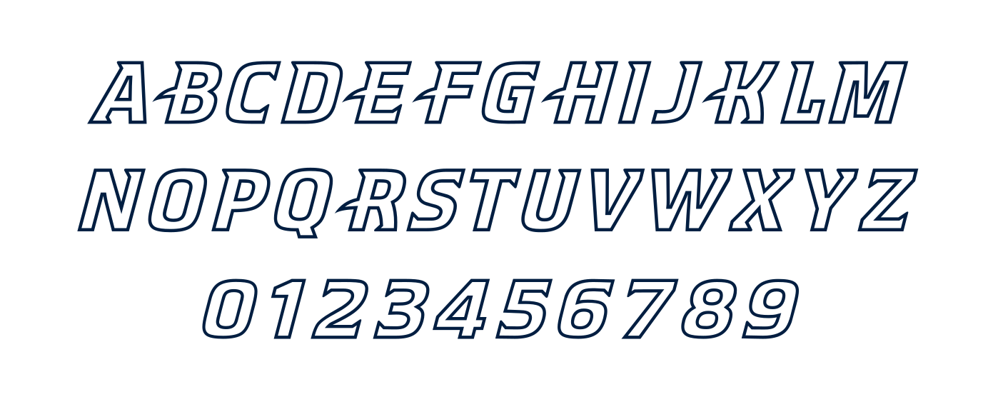 brand font system, double outlined variant, cell 27