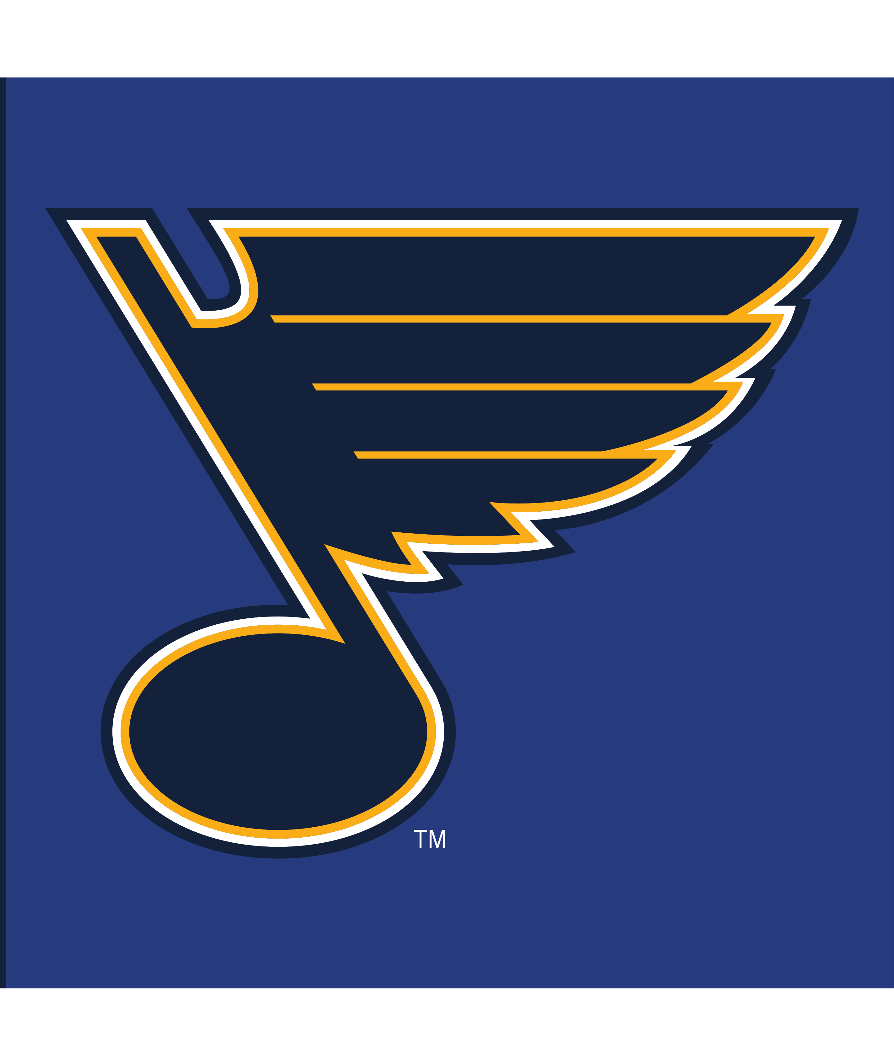 St. Louis Blues logo, print with R, white background variant