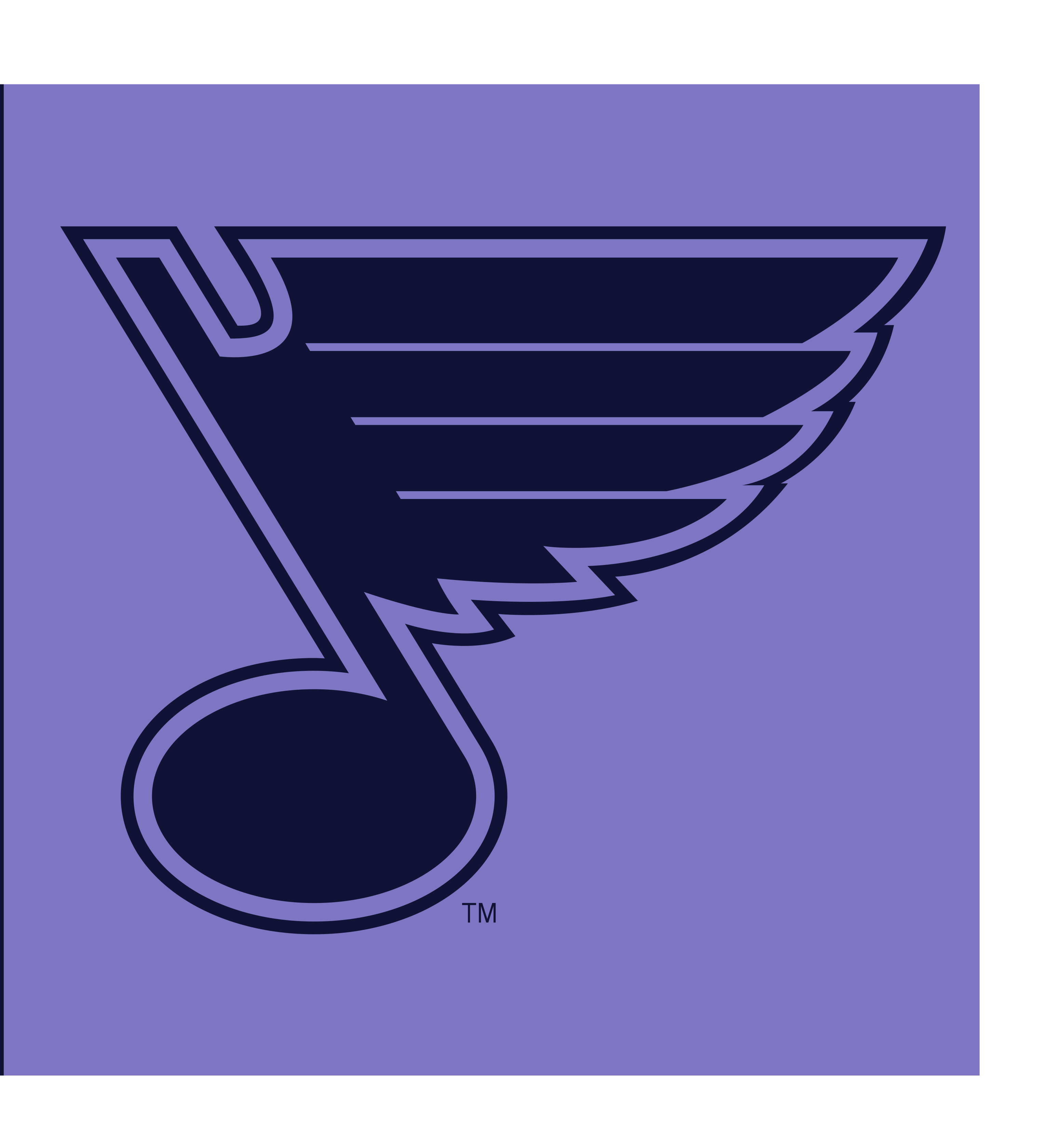 St. Louis Blues logo, print with R, light version variant