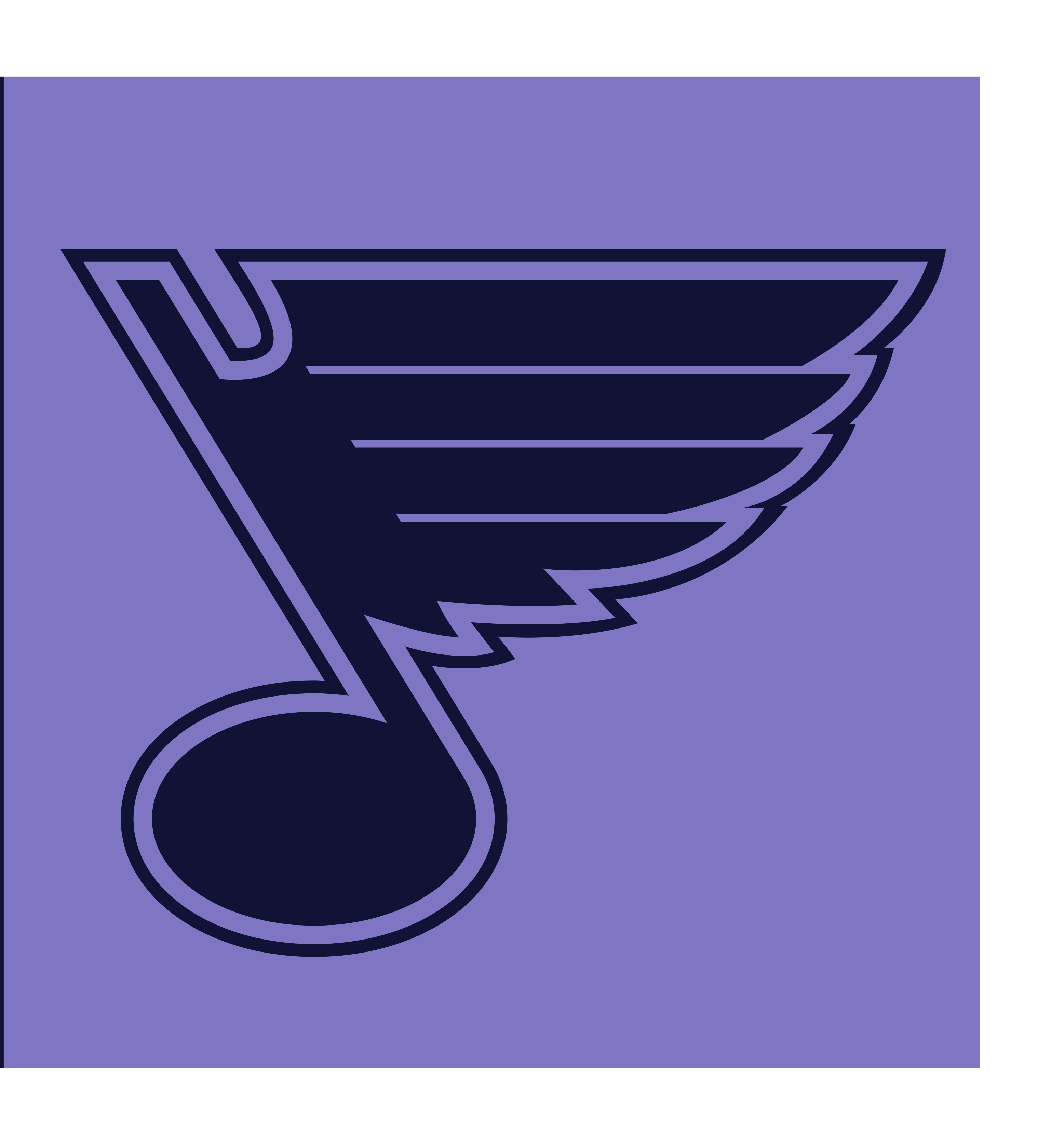 St. Louis Blues logo, print without R, light version variant