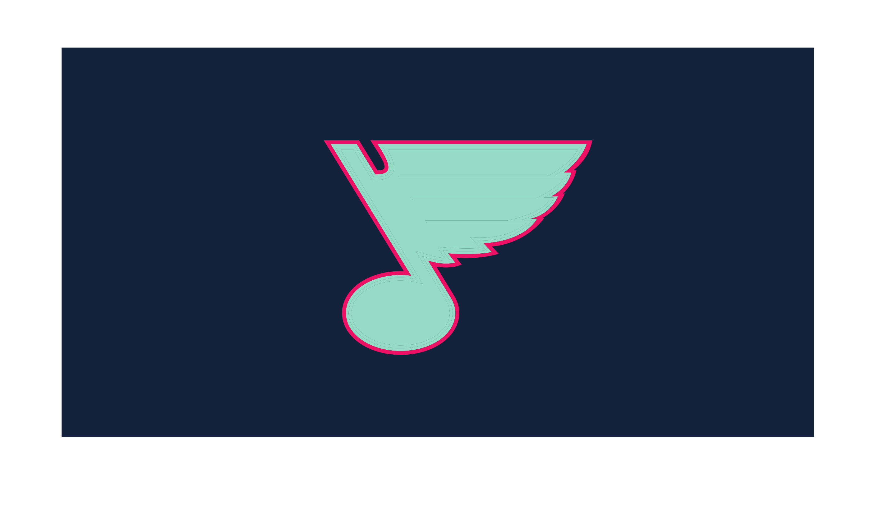 St. Louis Blues logo, raised embroidery indication variant