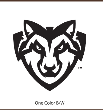 secondary mascot mark, black and white variant, cell 9