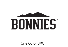 Bonnies wordmark with mountain, black variant, cell 24
