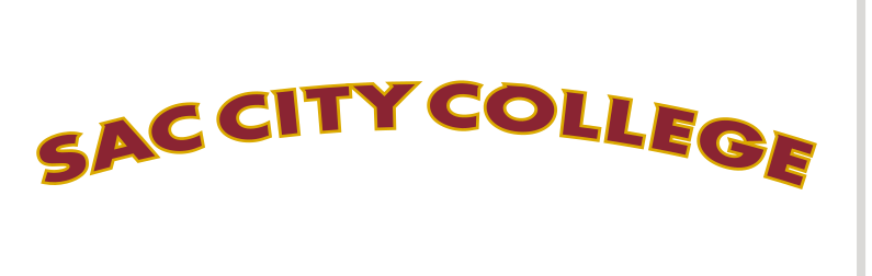 SAC CITY COLLEGE, arched, red and gold variant, cell 12