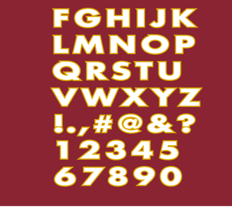 full panther, maroon and white outline variant, cell 25