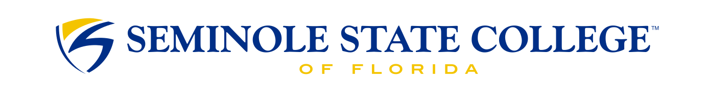 Seminole State College logo, horizontal color variant, cell 5