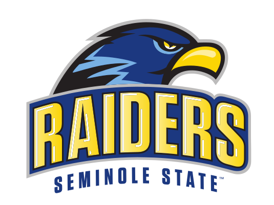 Raiders Seminole State logo, head and wordmark color variant, cell 10