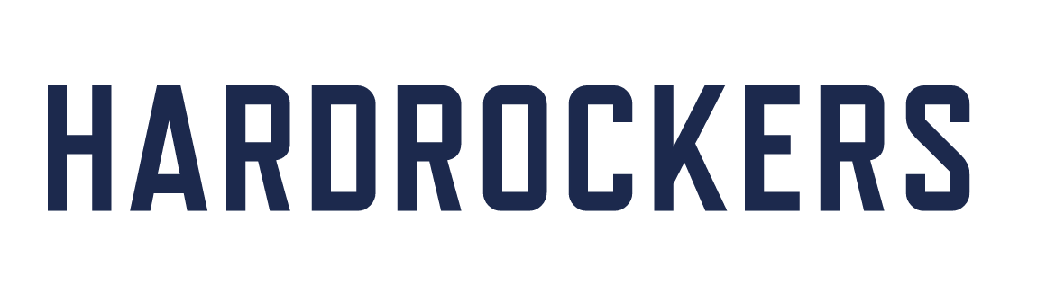 HARDROCKERS wordmark, navy variant