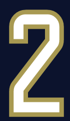 number 2, white with gold outline variant, cell 12