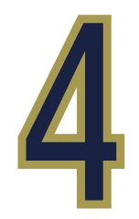 number 4, gold with navy outline variant, cell 4