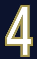 number 4, white with gold outline variant, cell 14