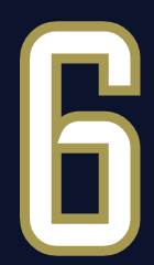 number 6, white with gold outline variant, cell 16