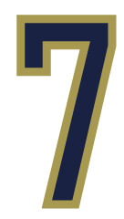 number 7, gold with navy outline variant, cell 7