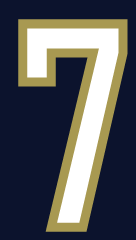 number 7, white with gold outline variant, cell 17