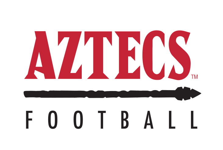 Aztecs Football sport lockup, red and black variant, cell 61