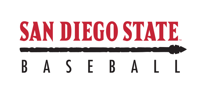 San Diego State Baseball sport lockup, red and black variant, cell 63