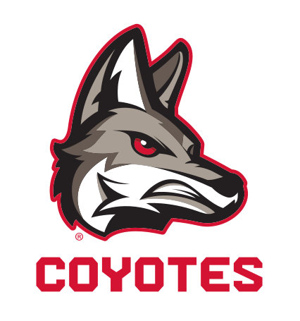 coyote head with COYOTES wordmark, color variant