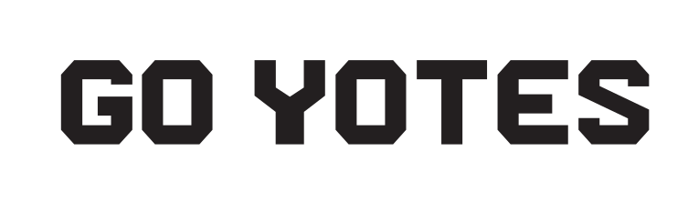 GO YOTES wordmark, black on white variant