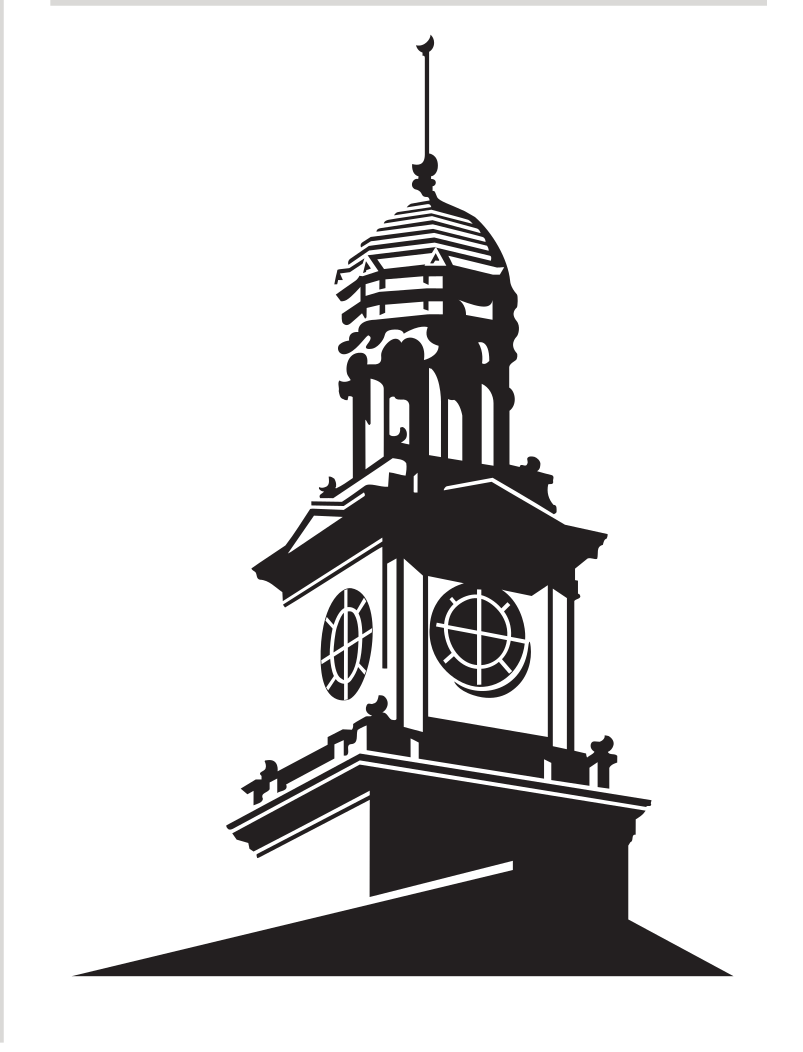 clock tower icon with base, black variant