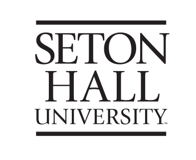 Seton Hall University wordmark, stacked, black variant, cell 13