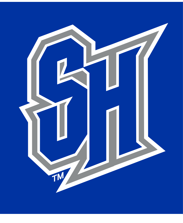 SH monogram, white/grey on blue variant, cell 28