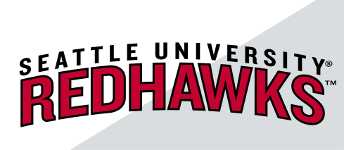 Seattle University Redhawks wordmark lockup, color variant, cell 37