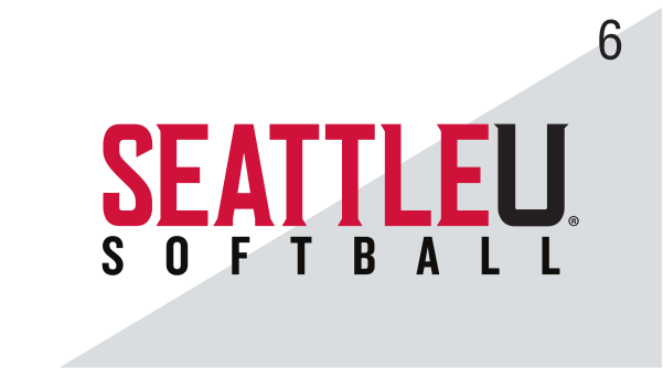 Seattle University Softball, black/red on white variant, cell 65