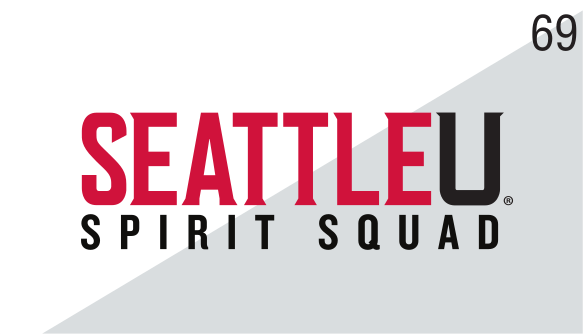 Seattle University Spirit Squad, black/red on white variant, cell 69