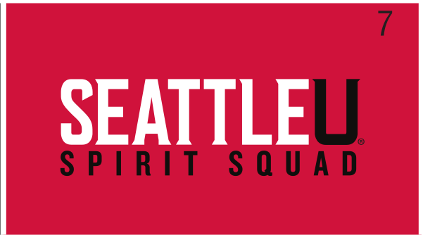 Seattle University Spirit Squad, white/black on red variant, cell 72