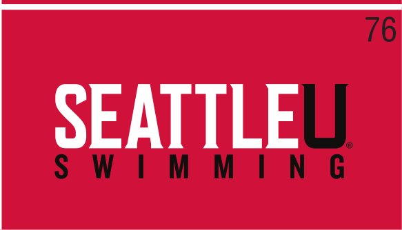Seattle University Swimming, white/black on red variant, cell 76