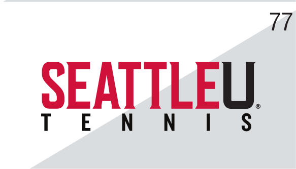 Seattle University Tennis, black/red on white variant, cell 77