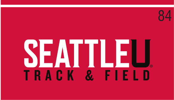 Seattle University Track & Field, white/black on red variant, cell 84