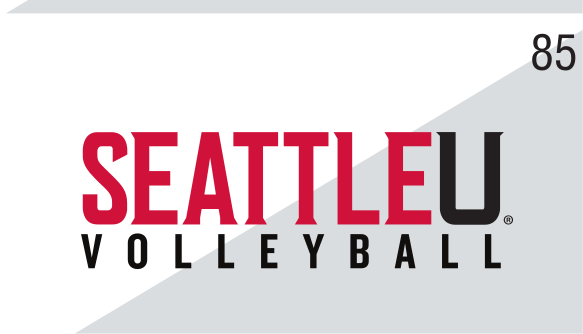 Seattle University Volleyball, black/red on white variant, cell 85