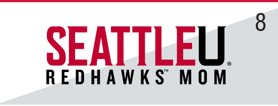 Seattle U Redhawks Mom, color on white variant, cell 89