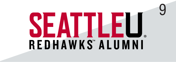 Seattle U Redhawks Alumni, color on white variant, cell 97