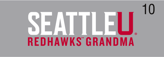 Seattle U Redhawks Grandma, color on grey variant, cell 102
