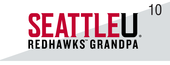 Seattle U Redhawks Grandpa, color on white variant, cell 105