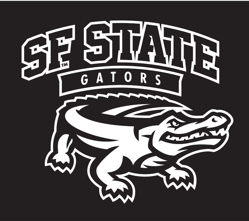 SF State Gators logo, black/white variant, cell 3