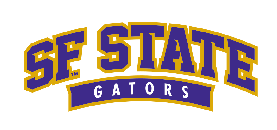 SF State Gators wordmark, arched, color variant, cell 37