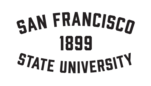 San Francisco 1899 State University wordmark, black variant, cell 88