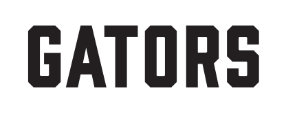 Gators wordmark, black variant, cell 100