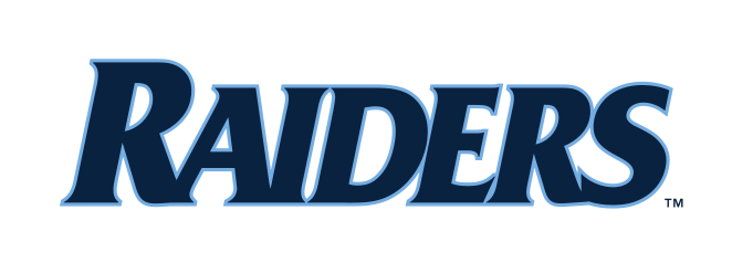Raiders wordmark, navy and light blue variant, cell 42