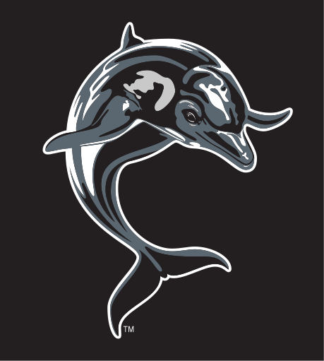 dolphin mascot, full color on black variant, cell 4