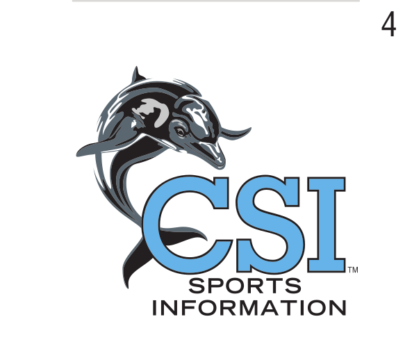 CSI dolphin logo, Sports Information, white background variant, cell 46