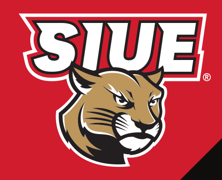 SIUE cougar logo, full color on black variant, cell 25