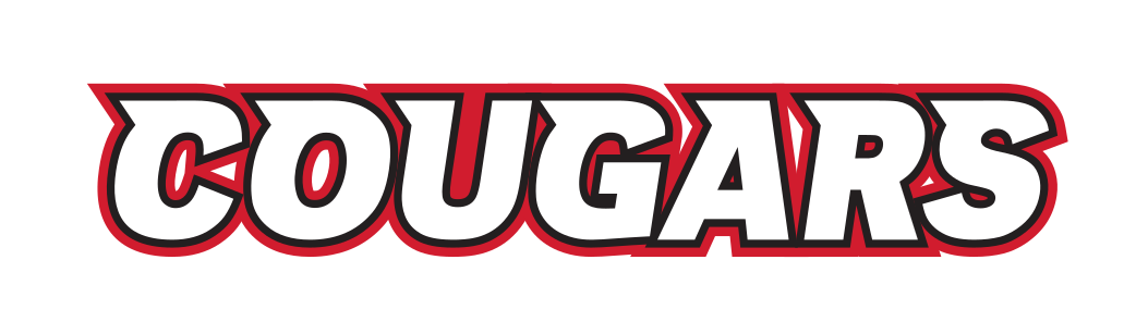COUGARS wordmark, grayscale on white variant, cell 36