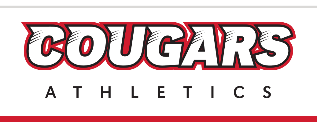 COUGARS ATHLETICS wordmark, full color on white variant, cell 38