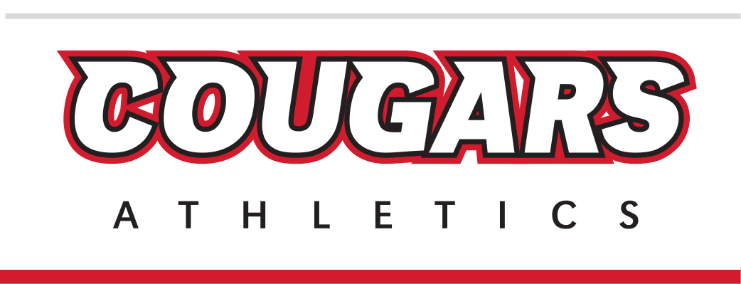 COUGARS ATHLETICS wordmark, grayscale on white variant, cell 39
