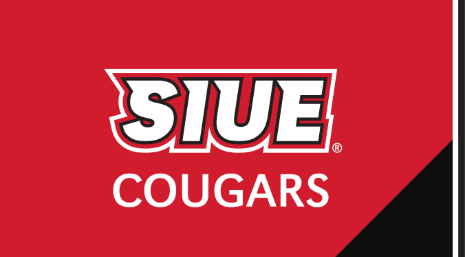 SIUE Cougars Spirit Mark, white/black/red on red variant, cell 59