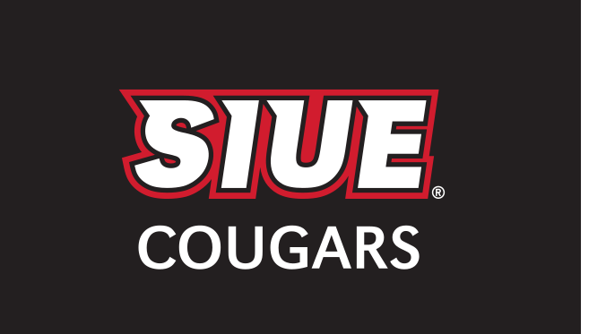 SIUE Cougars Spirit Mark, white/red on black variant, cell 60
